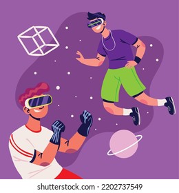 man with goggles metaverse, design