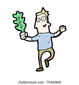 man going back to nature cartoon