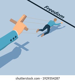 A man is going to freedom, but a manipulator is stopping him. The man escapes from the sect, but the sect does not want to let him go. 