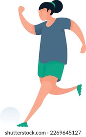 Hombre En La Curva Jog Curvy 1 UI Banner Illustration Vector EPS