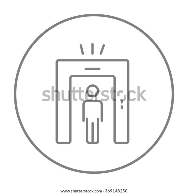 Man Going Through Metal Detector Gate Stock Vector Royalty Free 369148250 8767