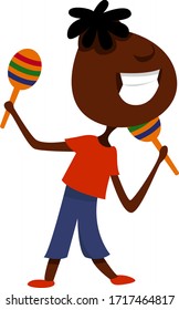 Man in good mood, illustration, vector on white background