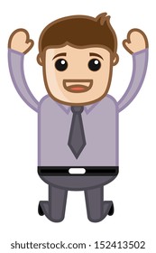 Man Got Success - Office Corporate Cartoon People
