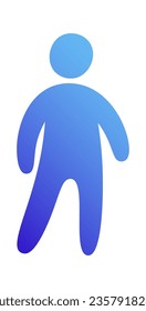 Man Gradient Character Vector Illustration