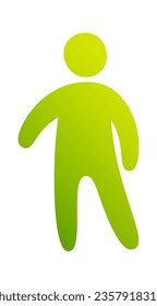 Man Gradient Character Vector Illustration