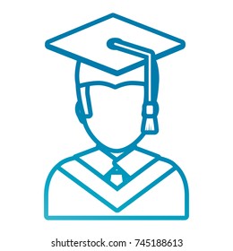 man graduating  vector illustration