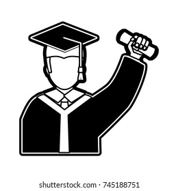 man graduating  vector illustration