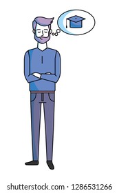 man with graduation cap