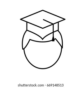 man with graduation cap icon