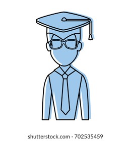 man with graduation cap icon 