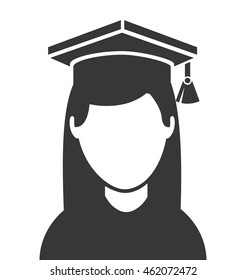 man graduation graduated icon vector illustration design