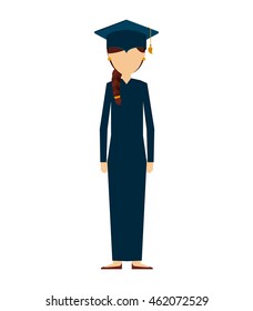 man graduation graduated icon vector illustration design