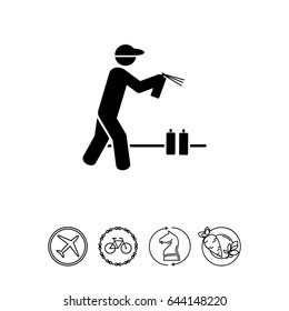 Man with Graffiti Spray Can Icon