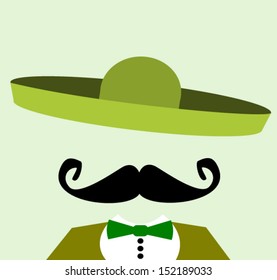 man with green sombrero