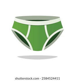 Man green underwear vector isolated on white background.