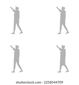 hombre, saludo en fondo blanco, ilustración vectorial