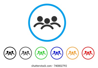 Man Group rounded icon. Style is a flat grey symbol inside light blue circle with additional colored variants. Man Group vector designed for web and software interfaces.