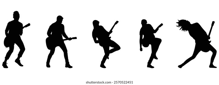 Man with guitar vector illustration