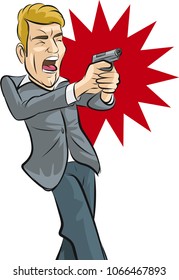 man and gun
