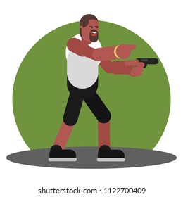 Man with gun