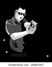 Man with gun