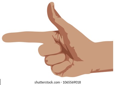 Man gun hand vector, eps format