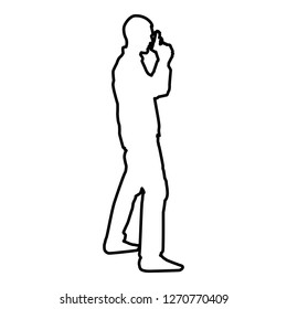 Man with gun Hazard concept icon black color