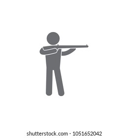 man with a gun icon. Simple element illustration. man with a gun symbol design template. Can be used for web and mobile on white background