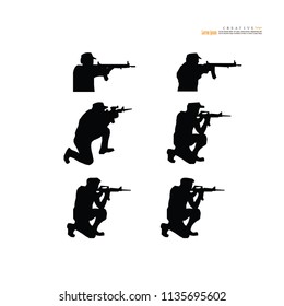 man with gun icon.vector illustration.