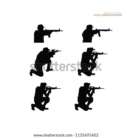 man with gun icon.vector illustration.
