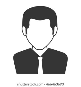 man guy boy person face head human tie suit icon vector graphic isolated and flat illustration