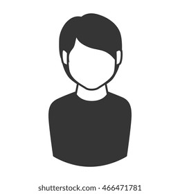 man guy boy person face head human icon vector graphic isolated and flat illustration