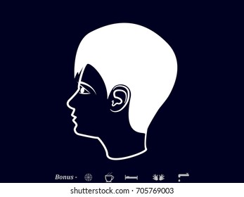 Man, guy, head, icon, vector illustration of Eps10