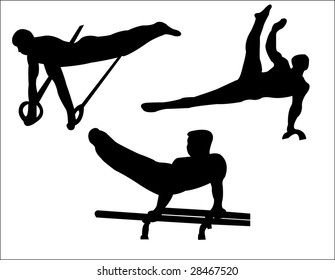 man gymnastics silhouette