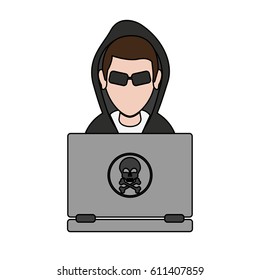 man hacker icon image 
