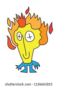 Man Had in Fire