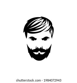 man hair cut style vector icon 