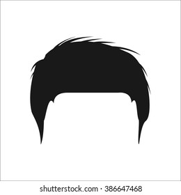 Man hair simple icon on white  background