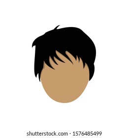 Man Hair simple illustration clip art vector