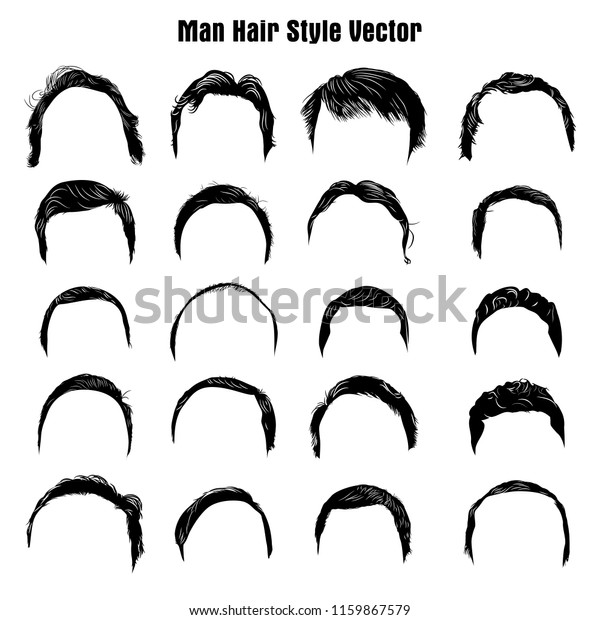 Man Hair Style Set Stock Vector (Royalty Free) 1159867579 | Shutterstock