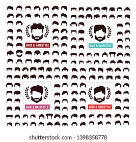 Man hair, Woman , vector hairstyle - vector