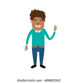 man with hairstyle design and clothes