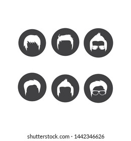 man hairstyle element icon vector illustration design