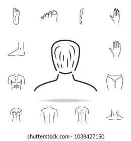 man hairstyle icon. Detailed set of human body part icons. Premium quality graphic design. One of the collection icons for websites, web design, mobile app on white background