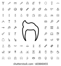 Man hairstyle icon illustration isolated vector sign symbol. barbershop icons vector set.