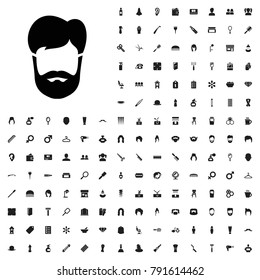 Man hairstyle icon illustration isolated vector sign symbol. editable barber icons vector set.