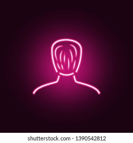 man hairstyle neon icon. Elements of body parts set. Simple icon for websites, web design, mobile app, info graphics