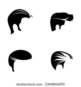 Man hairstyle set illustration vector design