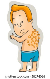 Man With Hairy Back - Vector