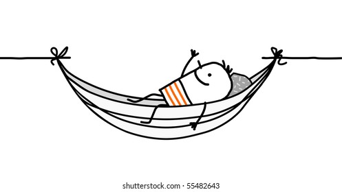 man in a hammock